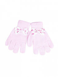Yo! Rękawiczki Dziewczęce Z Kokardką Pięciopalczaste 14 cm
