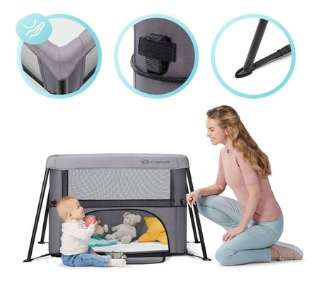 Kinderkraft Movi Łóżeczko Turystyczne Grey