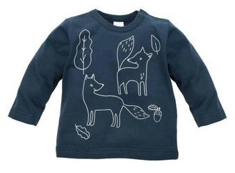 Bluzka Dziecięca Z Długim Rękawem Secret Forest 80 Granatowa