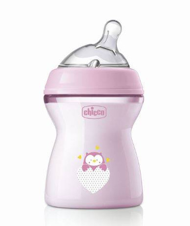 Chicco Butelka Natural Feeling Plastikowa 2m+ 250 ml Girl