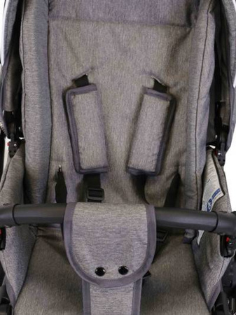 Kunert Mila Wózek Głęboko-Spacerowy 2w1 Pudrowy Róż Czarna Rama Koła Żelowe