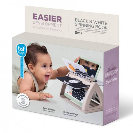 Taf Toys Książeczka Obracająca Się Tummy-time Czarno-biała