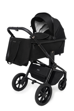 Muuvo Quick SE 2 Wózek Głęboko-Spacerowy Diamond Graphite + Cybex Aton B2 i-Size Fotelik Samochodowy 0-13kg + Baza One Volcano Black