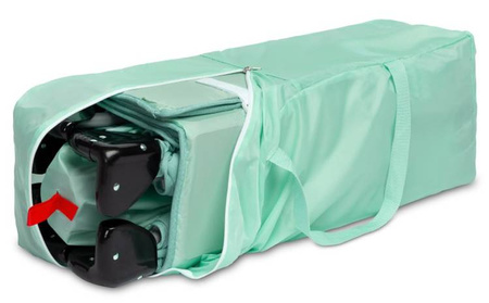 Caretero Esti Łóżeczko Turystyczne z Opuszczanym Bokiem Mint