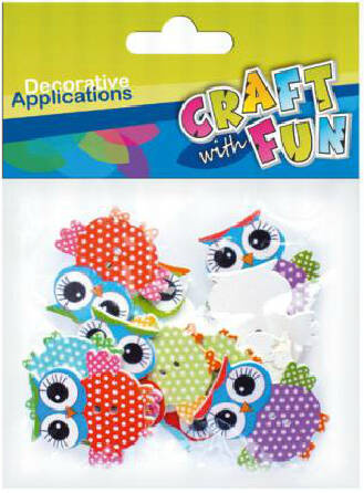 Craft With Fun Ozdoba Dekoracyjna Guziki Sowa