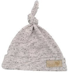 Baby in World Czapka Niemowlęca Smerfetka 0-3m Szary Melanż 