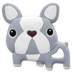 Bocioland Gryzak Silikonowy Buldog Szary BOC0584