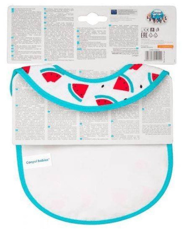 Canpol Śliniak Nieprzemakalny z Frotte SO COOL 15/114_pin arbuzy