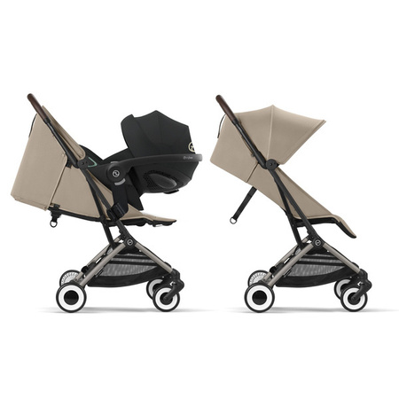 Cybex Orfeo Wózek Spacerowy Rama Taupe Almond Beige + Snogga 2