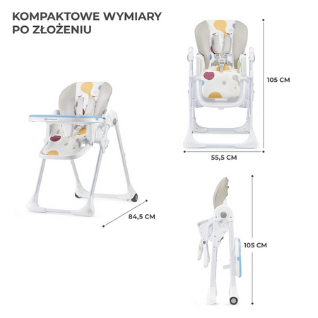 Kinderkraft Krzesełko do Karmienia Yummy Multicolor