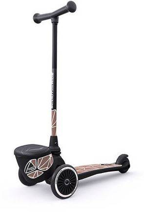 Scootandride Highwaykick 2 Lifestyle Hulajnoga Trójkołowa Balansowa z Zamykanym Schowkiem 2+ Brown Lines
