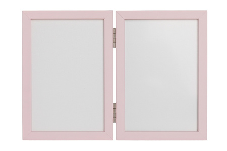 Odcisk Bobasa Podwójna Ramka Z Glinką Różowa