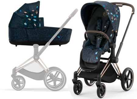 Cybex Priam 4.0 Wózek Głęboko-Spacerowy + Fotelik Samochodowy Cloud T 0-13kg Jewels of Nature