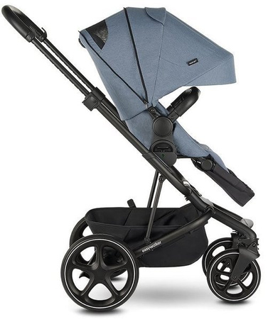 Easywalker Harvey 3 Wózek Spacerowy Steel Blue (zawiera stelaż, siedzisko z budką i pałąkiem z ekoskóry)