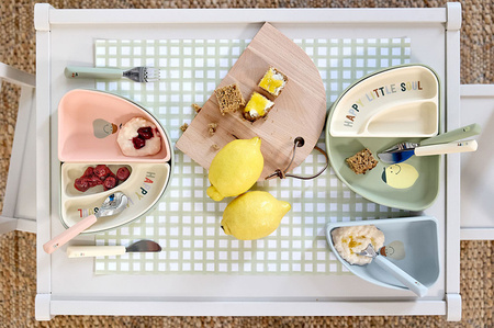 Lassig Zestaw silikonowych naczyń 3 el. Happy Fruit Cherry