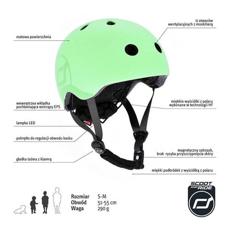 Scootandride Kask Dla Dzieci S-M Kiwi