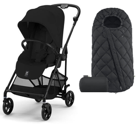 Cybex Melio Carbon Wózek Spacerowy Magic Black + Cybex Śpiworek Snogga 2 Gratis