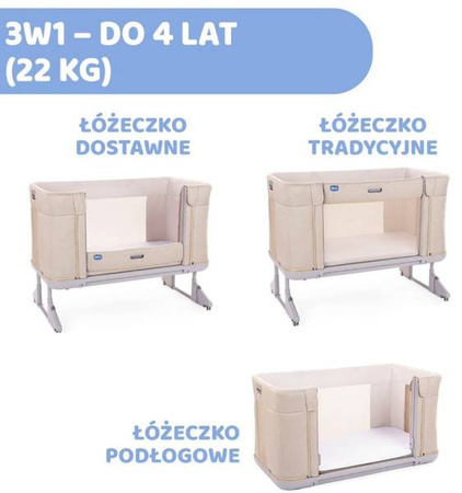 Chicco Next2Me Forever Łóżeczko Dostawne 3w1 do 22kg Aquarelle