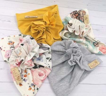 Baby in World Turban Niemowlęcy 6-12mc Musztardowy