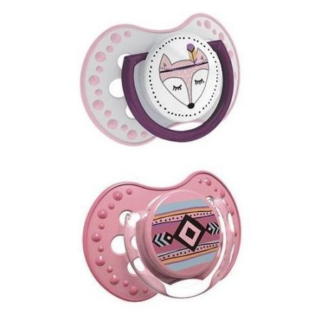 Lovi Dynamiczny Smoczek Uspokajający Silikonowy 6-18m 2szt. 22/857 Indian Summer Girl