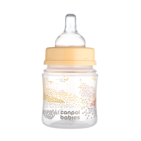 Canpol Babies EasyStart Butelka Antykolkowa 35/242_bei Mountains 120ml Beżowa