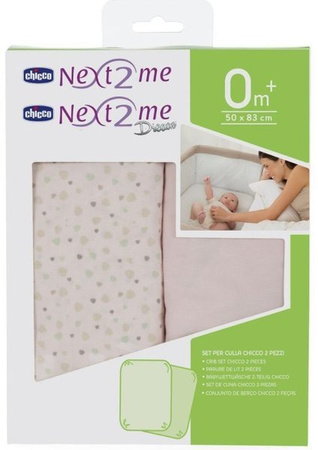 Chicco Prześcieradło do Next2Me 2szt. Miss Pink