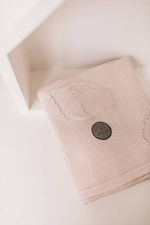 Yoonco Koc Bambusowy 90x90 Ptaszki Pudrowy Róż