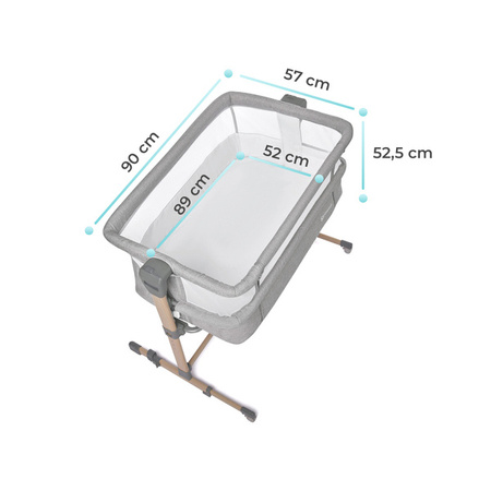 Kinderkraft Neste Air Łóżeczko Dostawne Grey