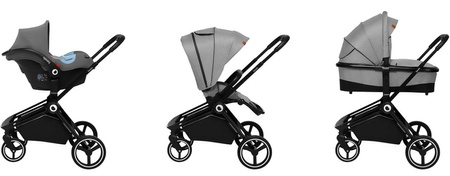 Lionelo Mika Wózek Głęboko-Spacerowy 2w1 Grey Stone