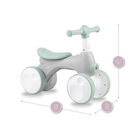 MoMi Tobis Jeździk z Bańkami Światłem i Dżwiekiem Szary