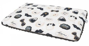 Poduszka Średniaka  z Minky Smoked Pearl  Rozmiar 30x40cm Little Man