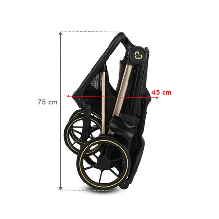 Kidwell Velmont Wózek Głęboko-Spacerowy Black Beige