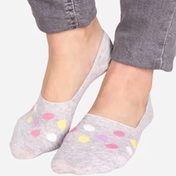 Yo! Stopki Niskie Damskie Bawełniane w Kropki 35 - 41 Wielobarwne