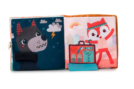 LILLIPUTIENS Miękka książeczka aktywizująca z mini-komforterem „Stella i jej przytulanka” 12 m+