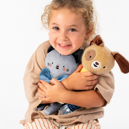 Taf Toys Pies Daniel – przytulanka i gryzak dla niemowląt 0m+ z funkcjami sensorycznymi