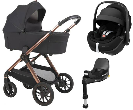 Espiro Code Wózek Głęboko-Spacerowy + Maxi-Cosi Pebble 360 Pro2 Fotelik Samochodowy + Baza