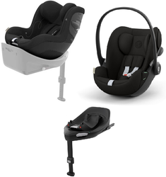 Cybex Cloud G I-Size Fotelik Magic Black 0-13kg + Cybex Sirona G I-Size Fotelik 0-20kg Moon Black + Cybex Baza G Black