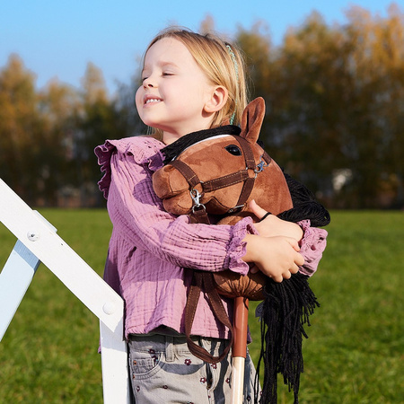 Hoppihorse Koń na Kiju Hobby Horse A4 Ciemny Brąz 64cm