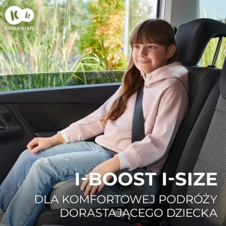Kinderkraft I-Boost Fotelik Samochodowy Podstawka 15-36kg Czarny