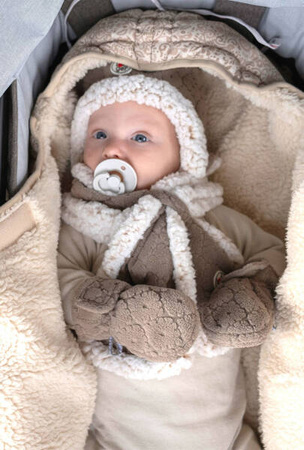 Lodger Fleece Polarowe Rękawiczki Dziecięce 1-2 lata Brązowe Buffalo