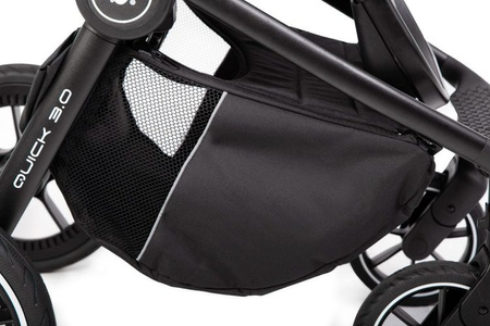 Muuvo Quick 3.0 Wózek Głęboko-Spacerowy z Gondolą XL Zestaw 2w1 Steel Grey