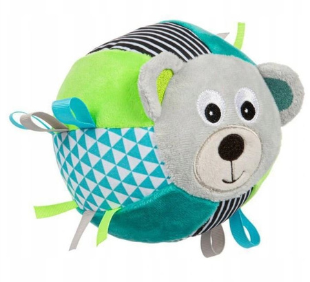 Canpol babies pluszowa piłka sensoryczna z dzwoneczkiem BEARS 68/074 Zielona