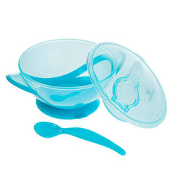 Bocioland Miseczka Z Łyżeczką I Przyssawką Niebieska