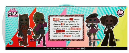 L.O.L lol Surprise OMG Lalki 4pack Royal Bee Neonlicious Lady Diva Swag