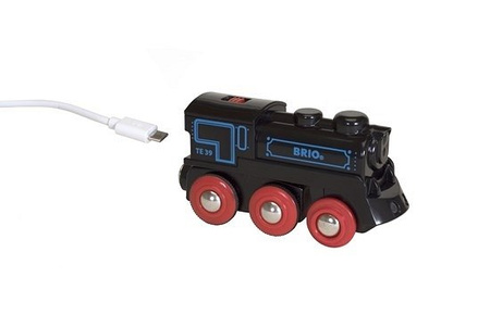 Brio World Lokomotywa z Mini USB Czarna
