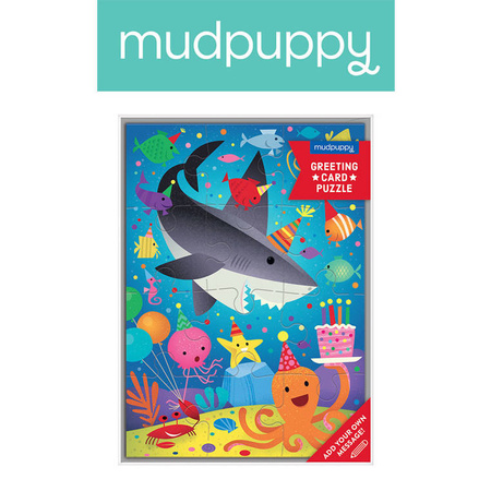 Mudpuppy Puzzle-kartka z życzeniami Rekin 12 elementów 3+