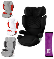 Cybex Solution T i-Fix Fotelik Samochodowy 15-50kg Plus Sepia Black + Tapicerka Letnia Wysyłka Losowo + Nakładka Na Pas
