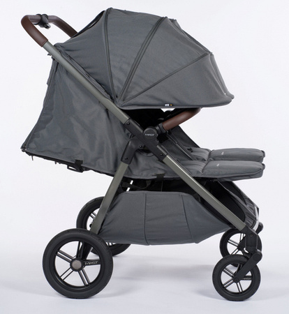 Mast M.Twin x Wózek Spacerowy Bliźniaczy koła HP Volcanic Ash