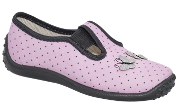 ZETPOL Jagoda Kapcie Różowe w Kropki