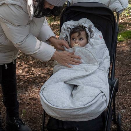 Lodger Wodoodporny Zimowy Śpiworek Do Wózka Szary Taslon Drizzle